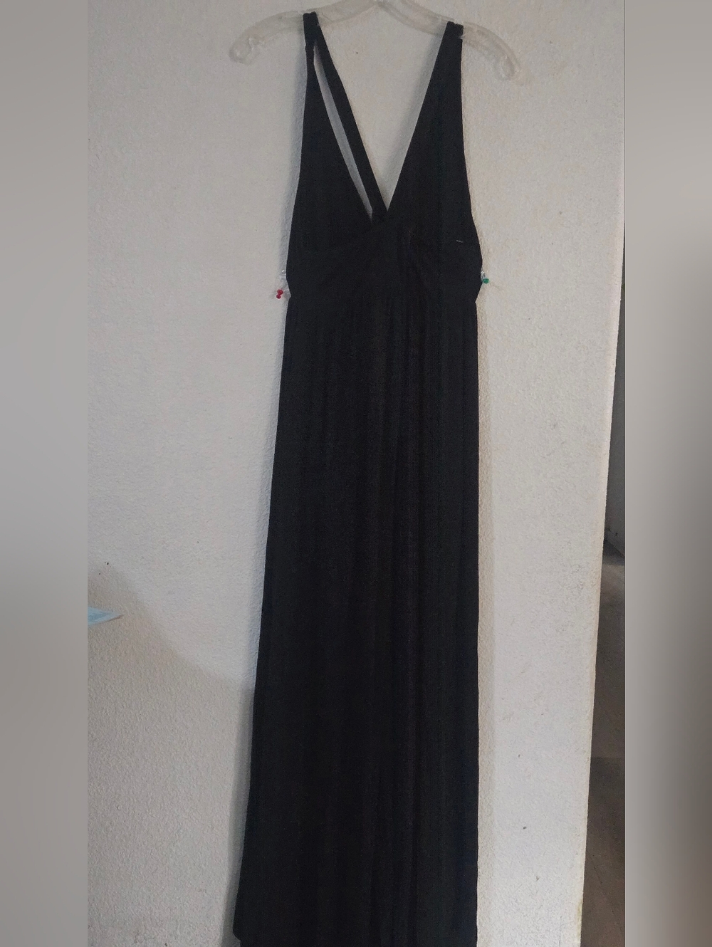 Cynthia Rowley Black V-Neck Sleeveless Maxi Dress - Picture 3 of 7